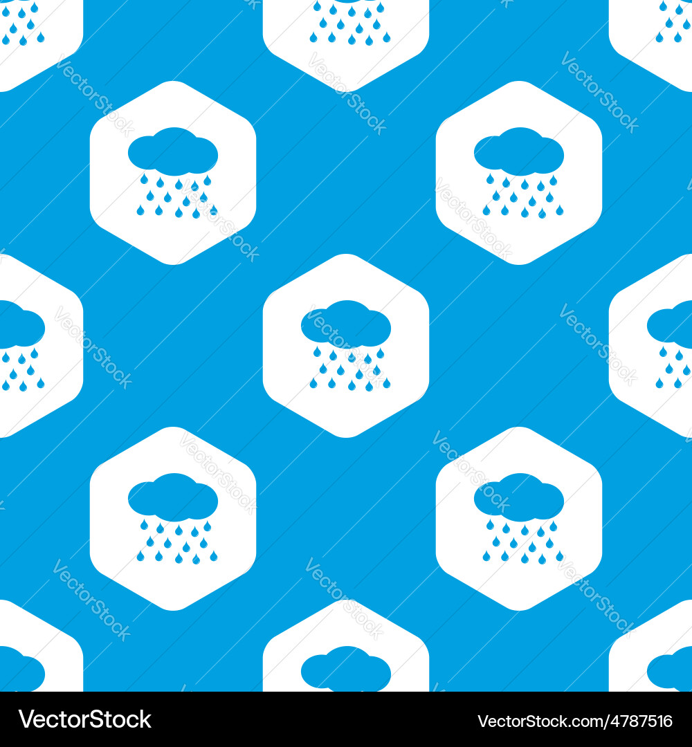 Raining hexagon pattern vector image