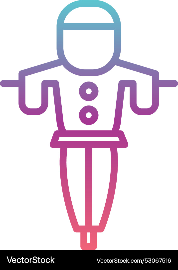 Scarecrow line gradient design Vector Image