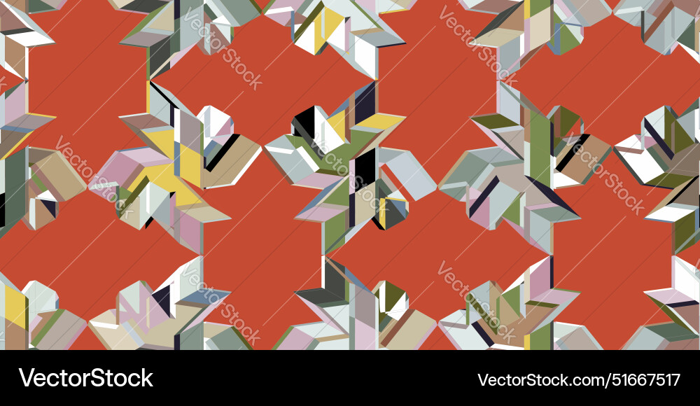 Abstract seamless colorful 3d pattern background Abstract seamless colorful 3d pattern background Vector Image