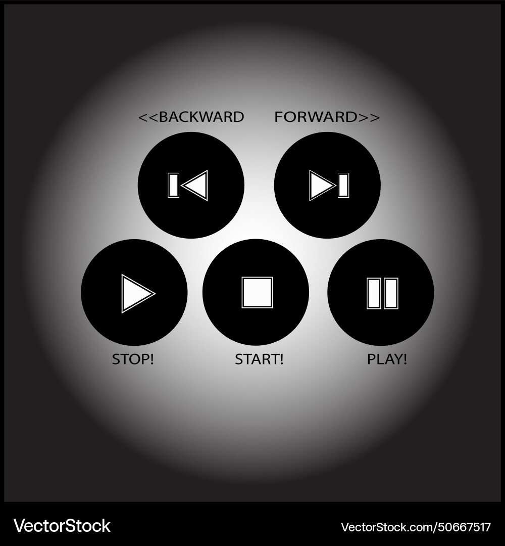 Media player theme for mobile web application Vector Image