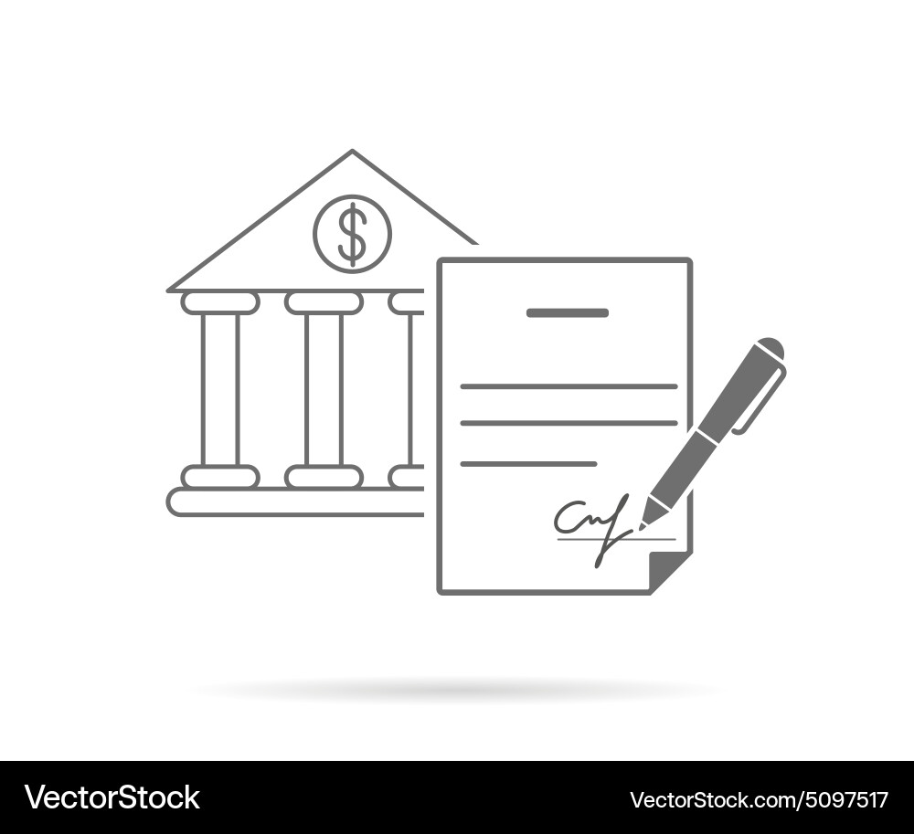 Signing contract Royalty Free Vector Image - VectorStock