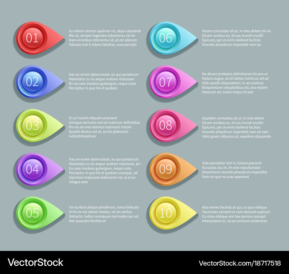 3D Pointing Bullet Text Layout vector image