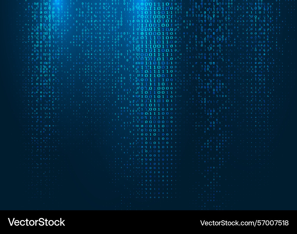 Abstract technology background with binary code vector image