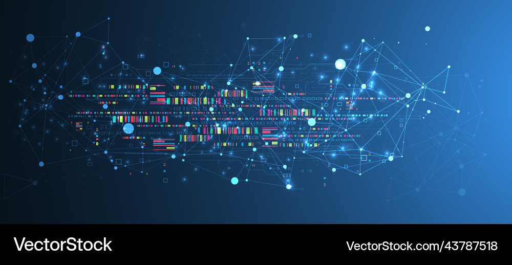 Abstract technology concept with plexus effect Abstract technology concept with plexus effect vector image