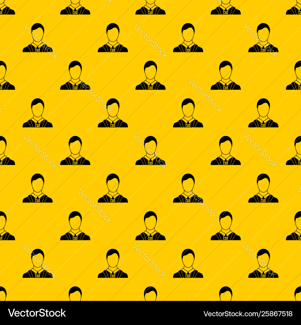 Businessman with identity name card pattern Businessman with identity name card pattern vector image