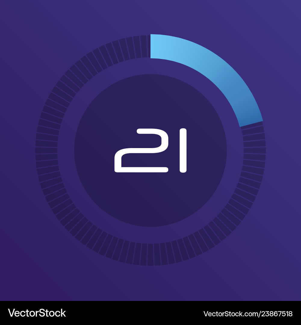 Circular interval timer Circular interval timer vector image