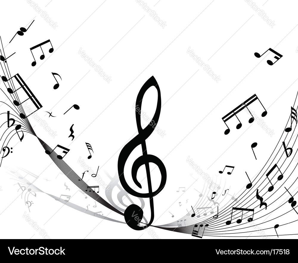 Fluid Musical Lines vector image