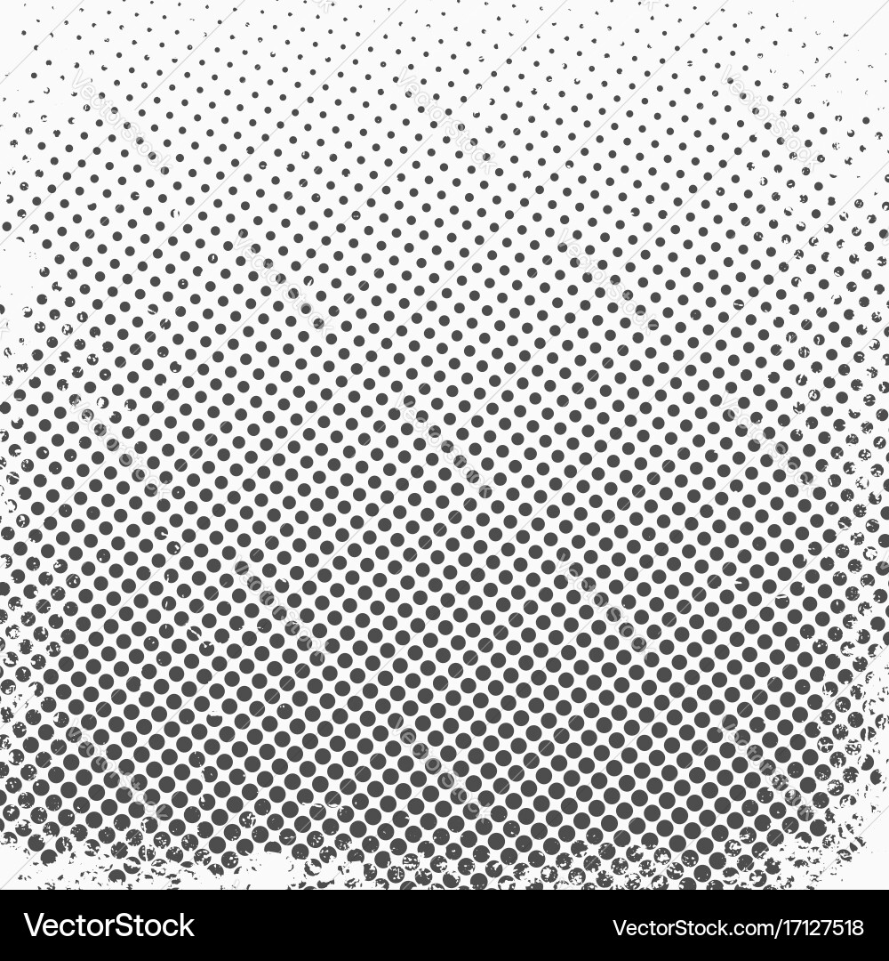 Halftone dots monochrome texture background Vector Image