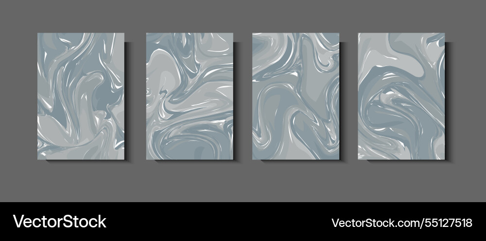 Liquid dynamic gradient color waves geometric Vector Image