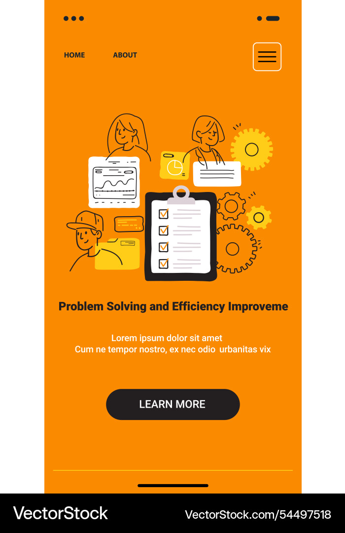 Problem solving efficiency improvement concept Problem solving efficiency improvement concept vector image