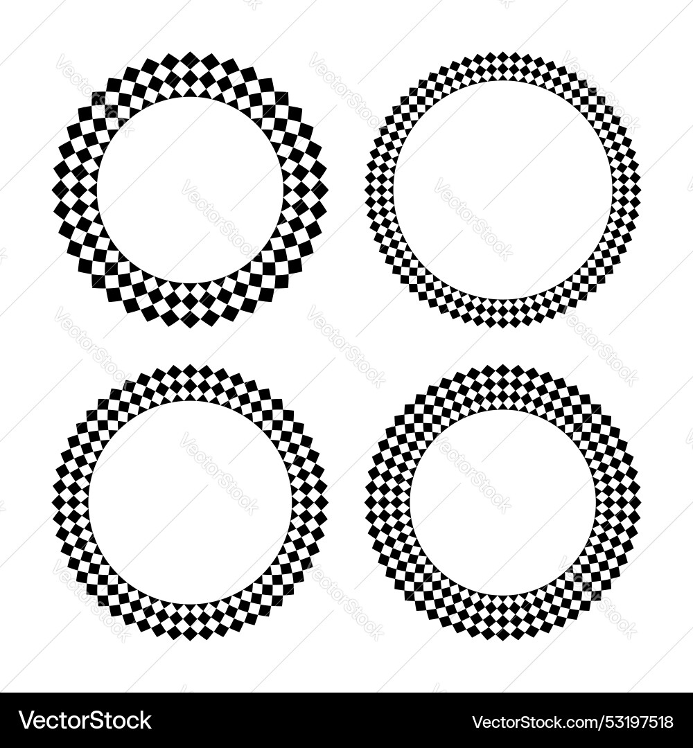 Radial circle patterns for frames Radial circle patterns for frames vector image