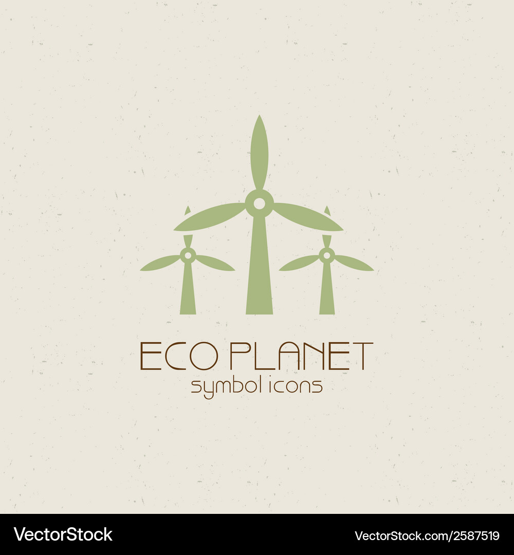 Abstract eco planet objects on a special Vector Image