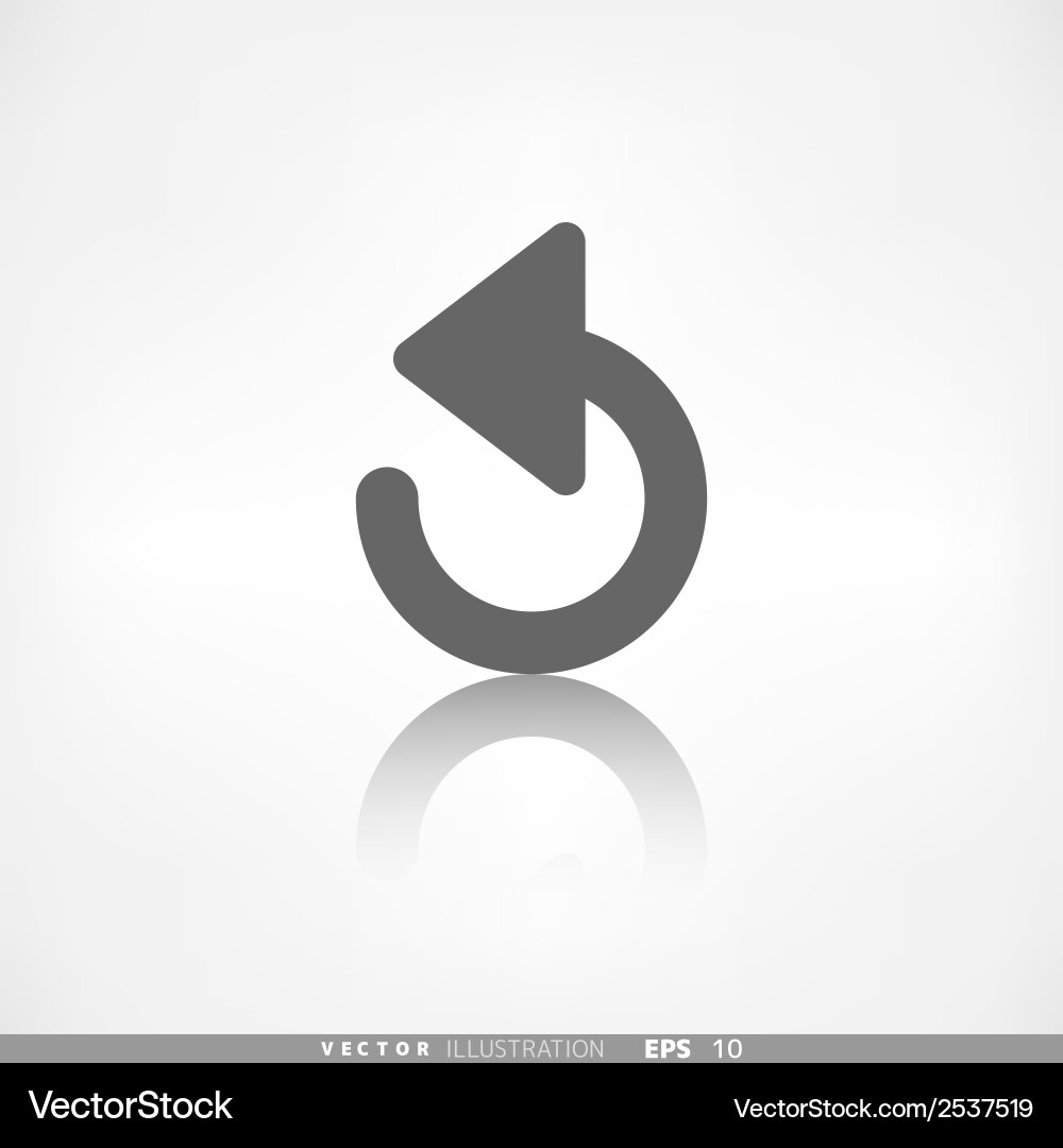Back Arrow Symbol - Undo Vector Image