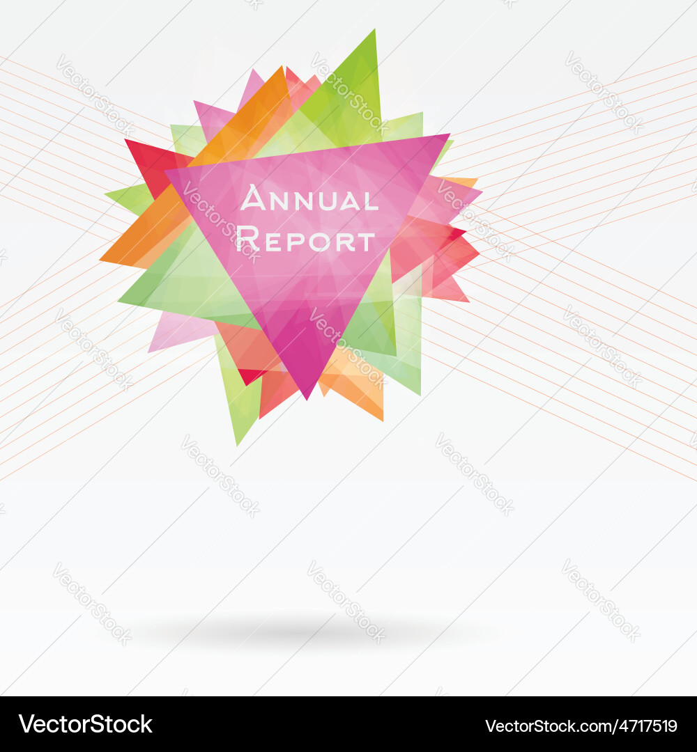 Background with triangles and lines annual report Vector Image