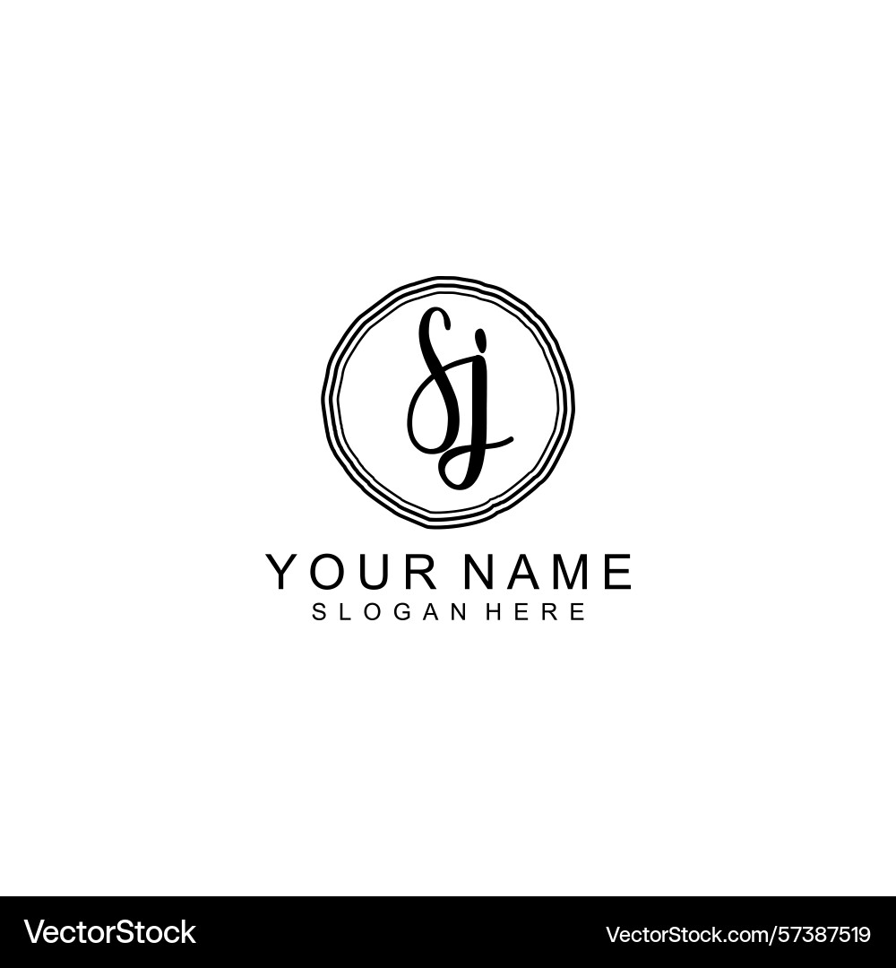 Elegant sj initial logo collection with modern Elegant sj initial logo collection with modern Vector Image