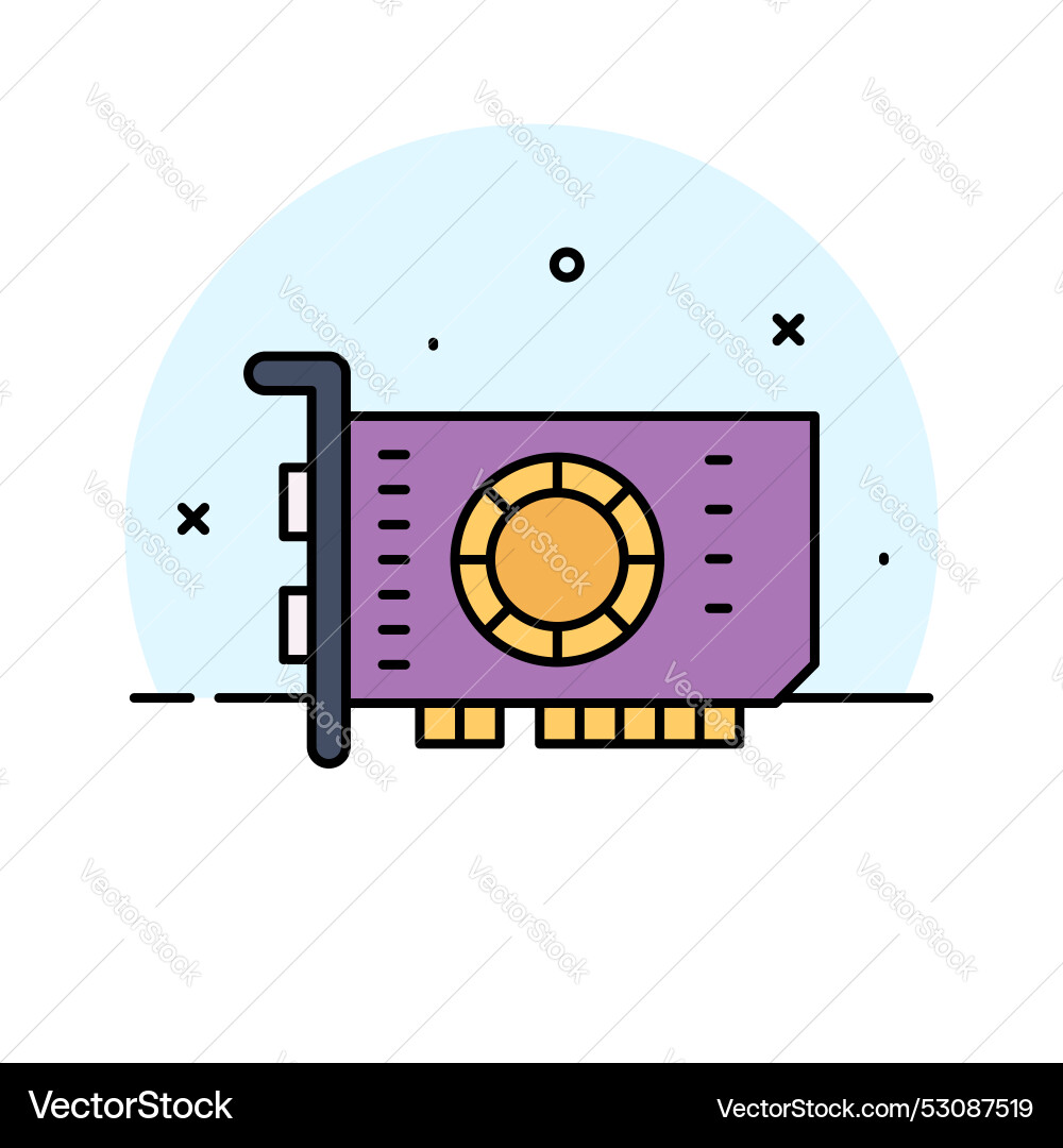 Have a look at this beautiful icon of gpu mining vector image
