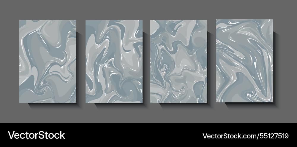 Liquid dynamic gradient color waves geometric Vector Image