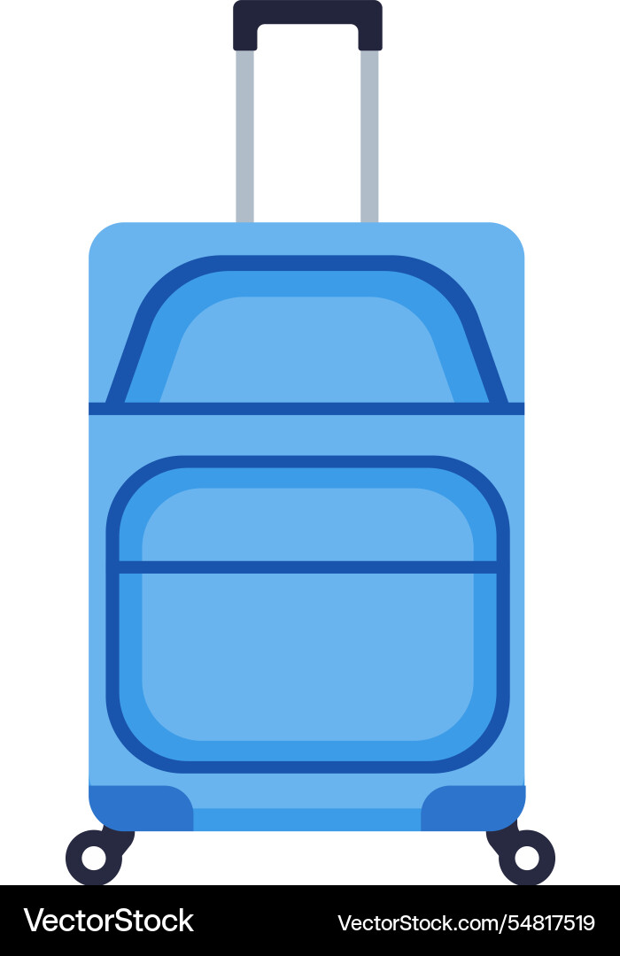 Modern rolling suitcase with retractable handle Modern rolling suitcase with retractable handle vector image