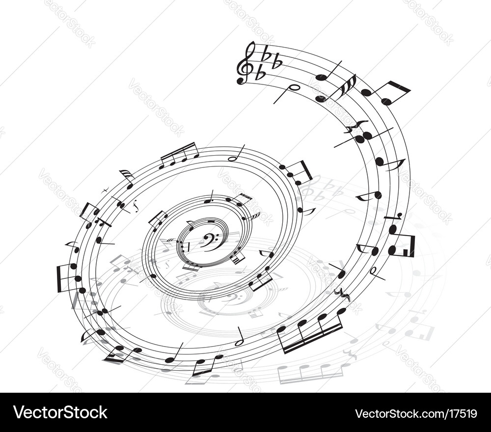Musical Lines and Curves vector image