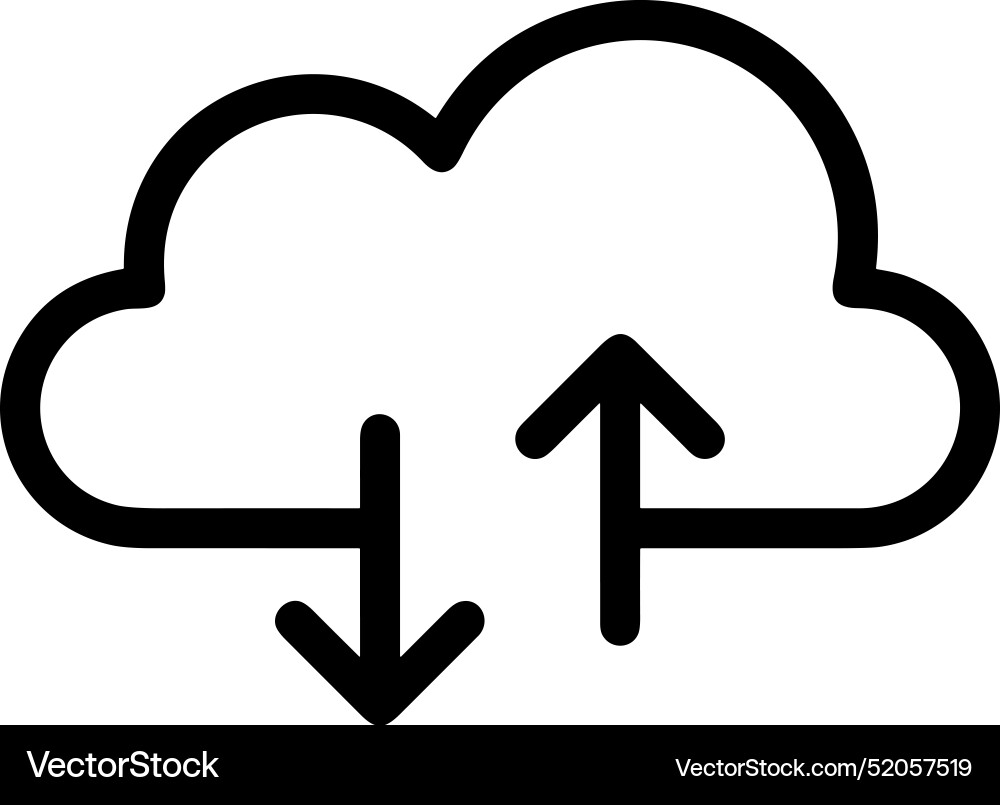 Upload outline icon symbol image Vector Image