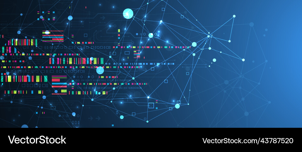 Abstract technology concept with plexus effect Abstract technology concept with plexus effect vector image