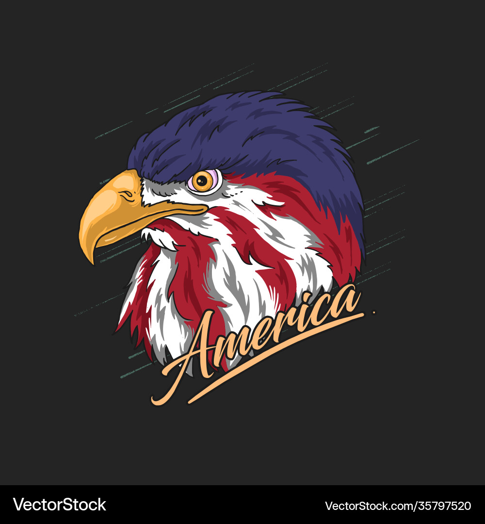 American Eagle Head Vector Image