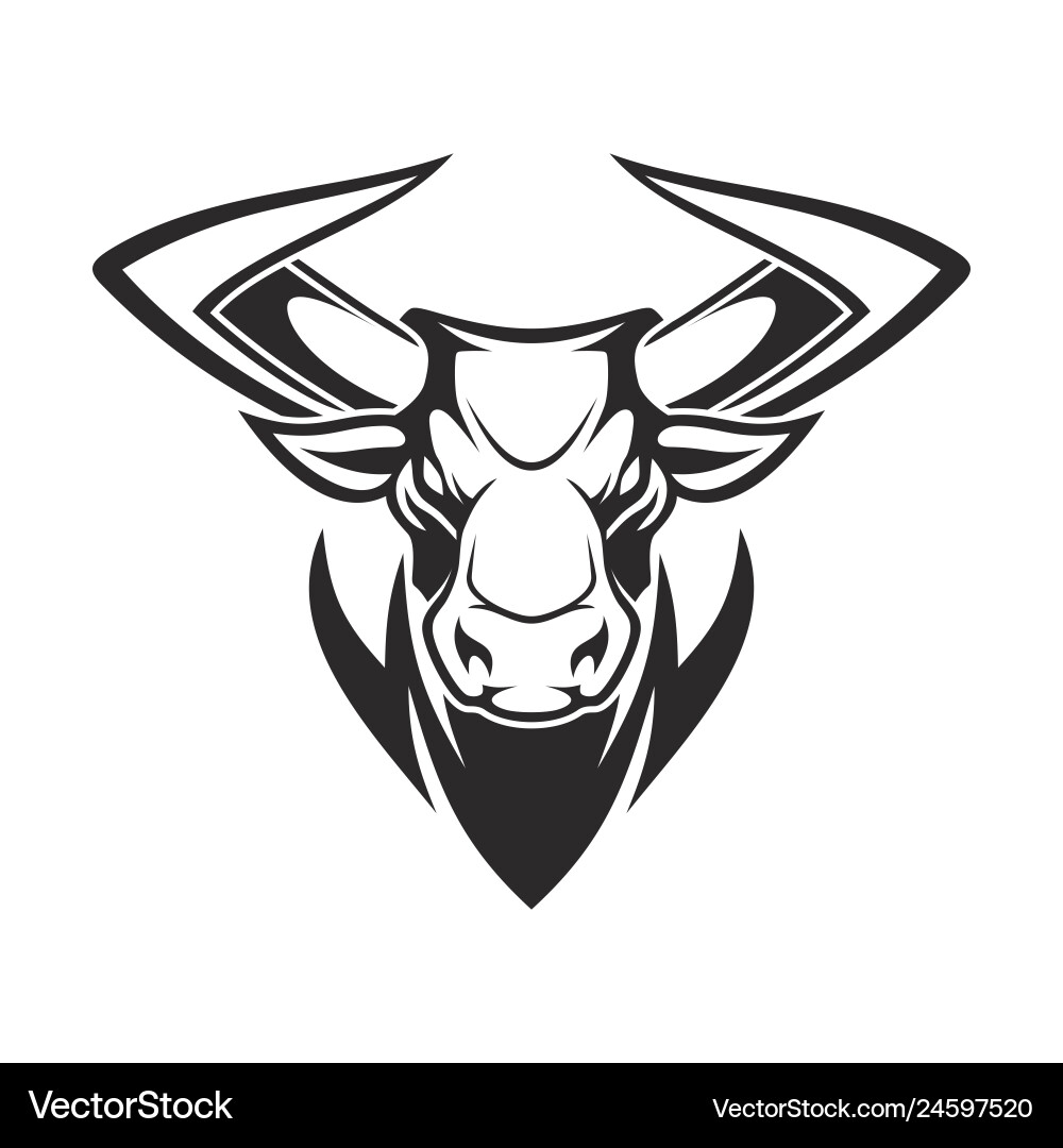 Bull head Royalty Free Vector Image - VectorStock