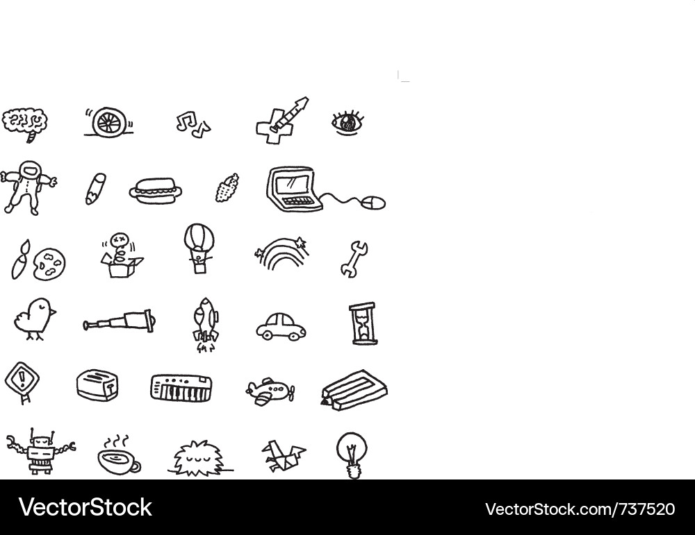 Collection of Simple Icons Vector Image