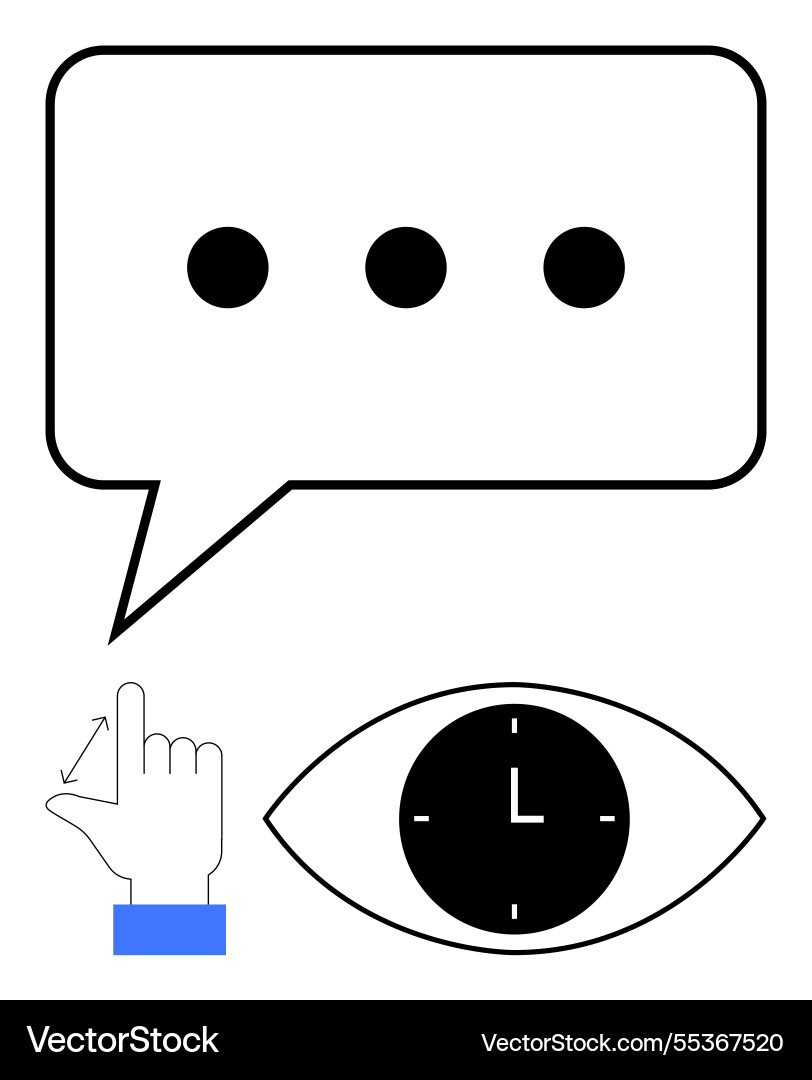 Communication time management and interaction Communication time management and interaction vector image
