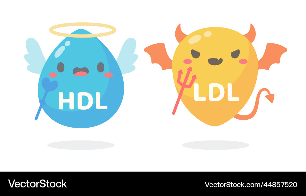 Hdl und Ldl Cholesterin Cartoon gut Fett schlecht Hdl und Ldl Cholesterin Cartoon gut Fett schlecht vektorbild