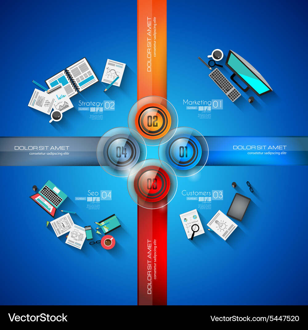 Infographic template for modern data visualization vector image