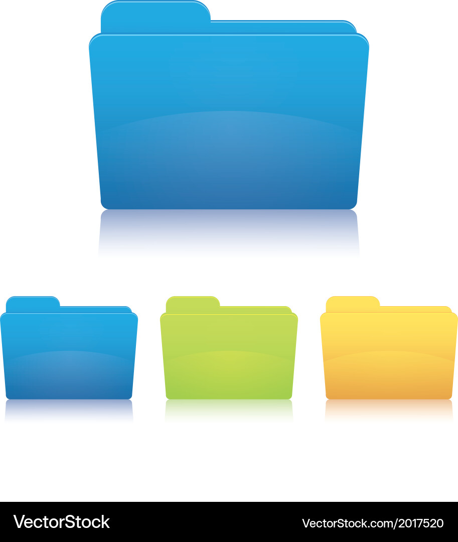 Modern File Folder Icon Vector Image