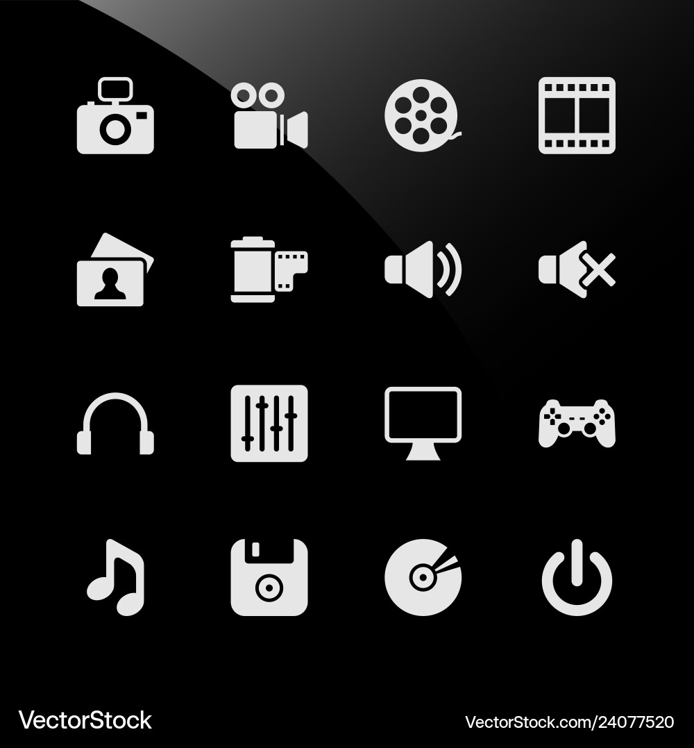 Multimedia Web Icons ein Set Multimedia Web Icons ein Set vektorbild