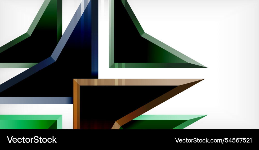 Abstract background color triangles and arrows vector image