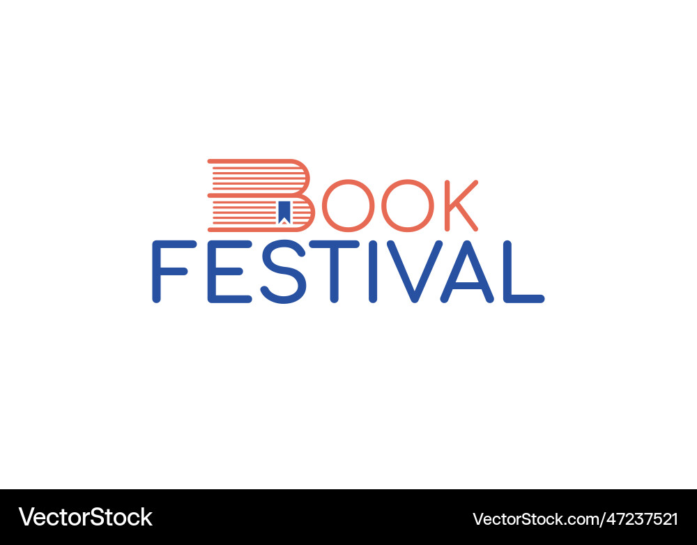 Book festival logo or icon simple classic design Book festival logo or icon simple classic design vector image
