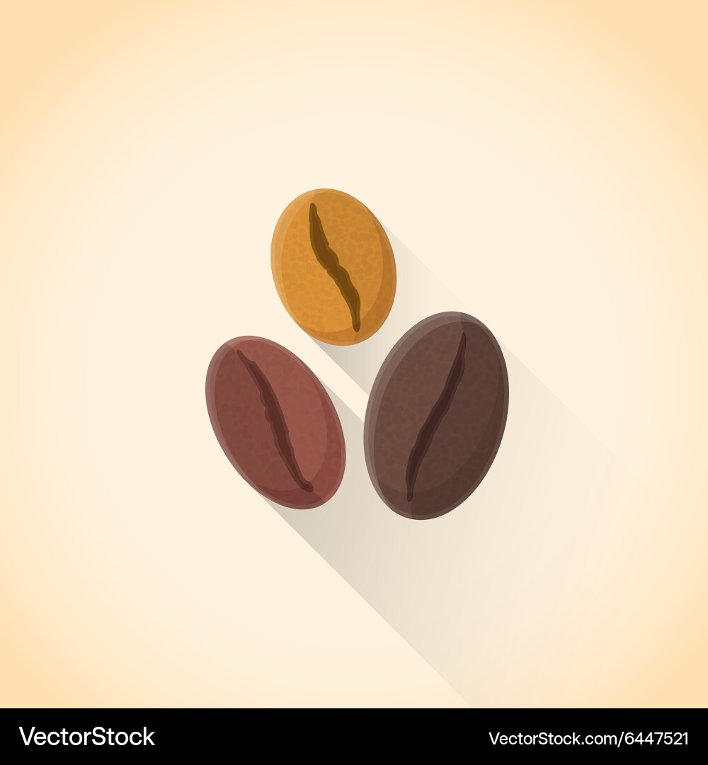 Coffee Beans Set - Flat Icon Royalty Free Vector Image