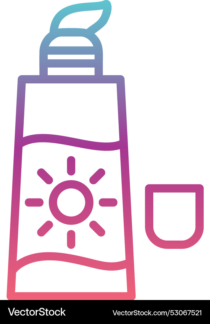 Sunblock line gradient design Vector Image