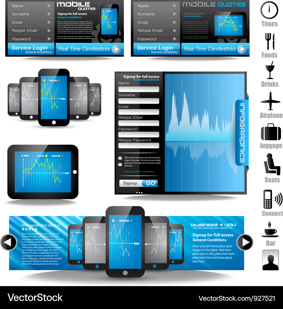 Website template Vector Image