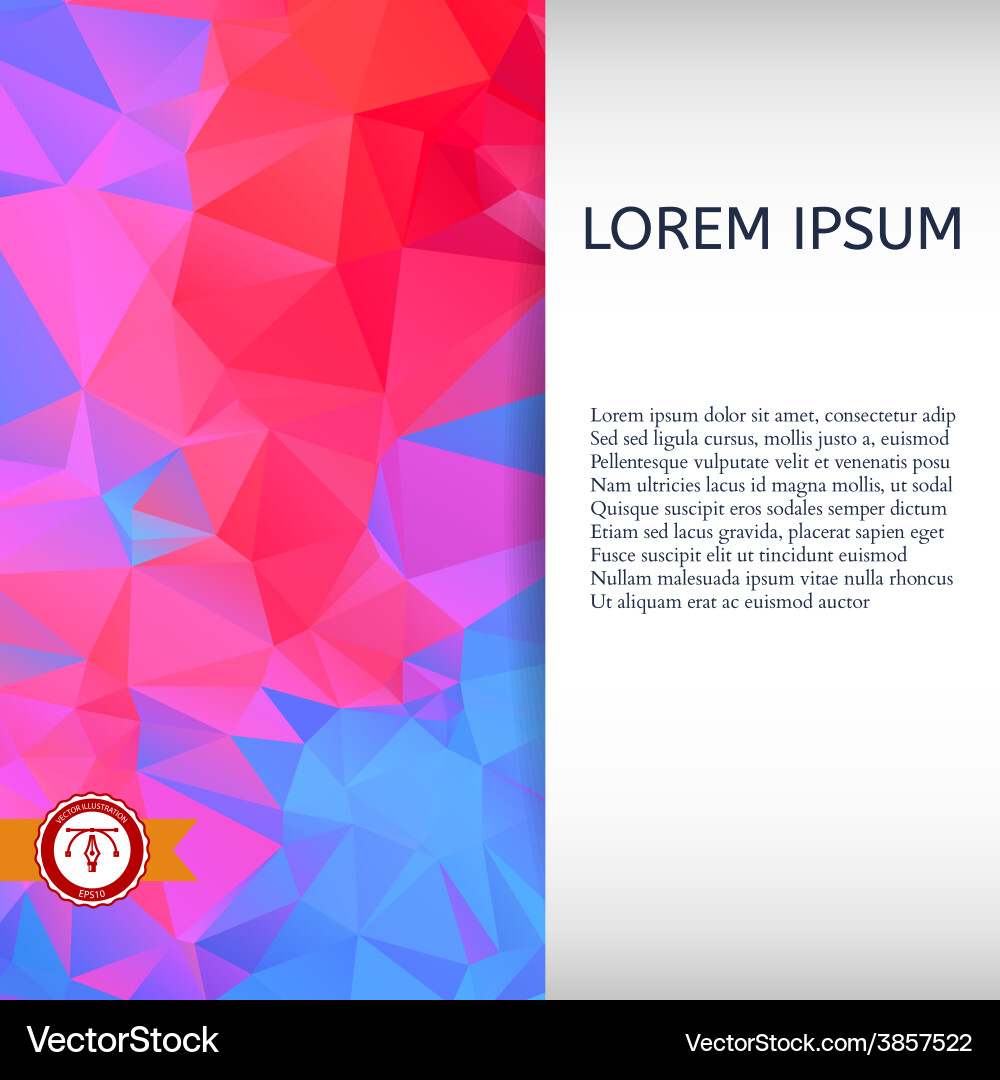 Abstract colorful triangles background Vector Image