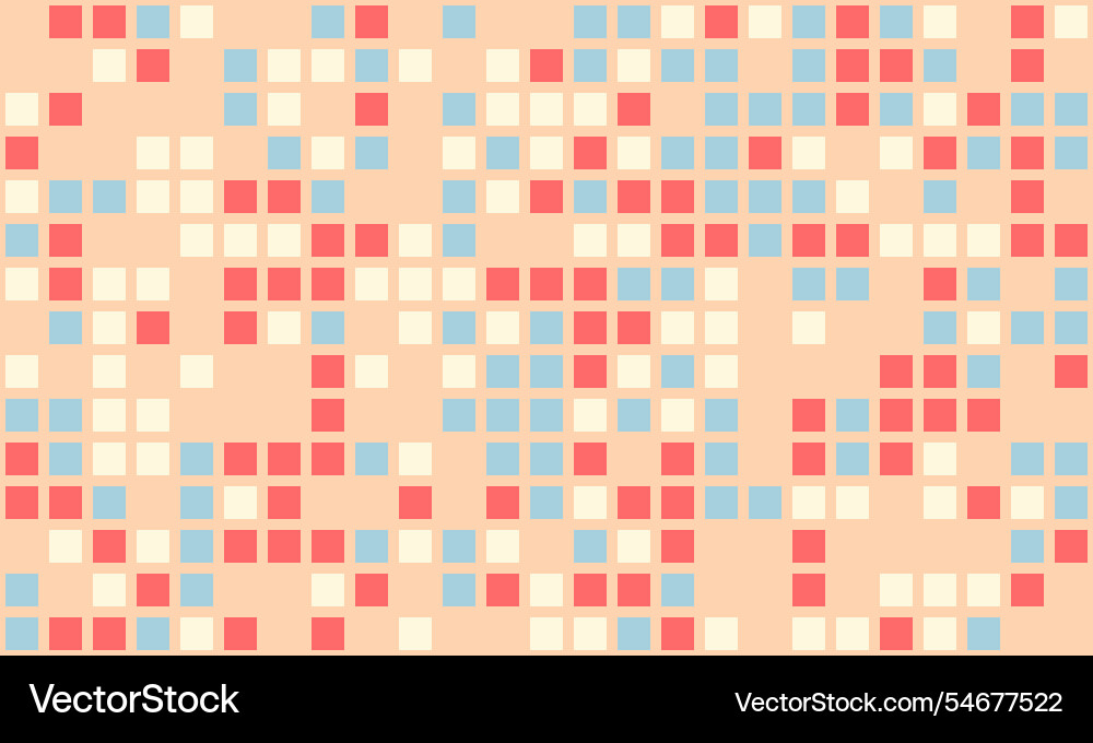 Abstract cube mosaic with structured colors vector image