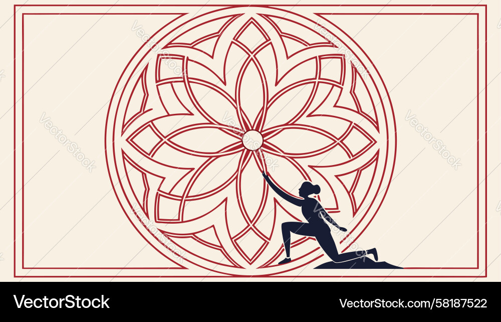Abstract Dancer in Circular Form Vector Image