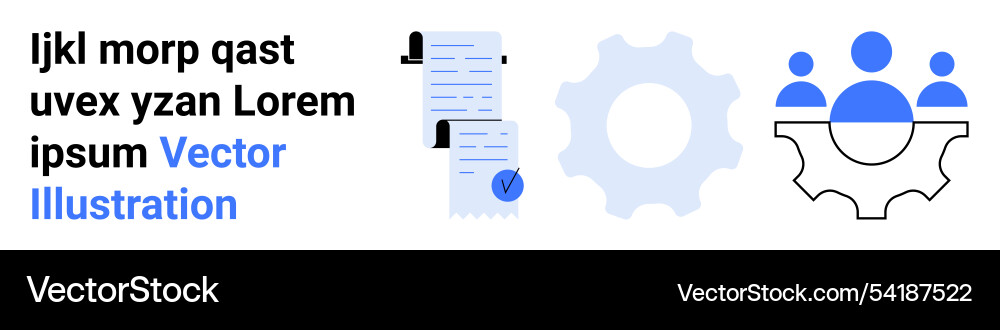 Business documentation and team integration Vector Image