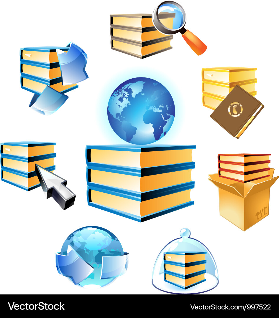 Concept for books and knowledge Vector Image