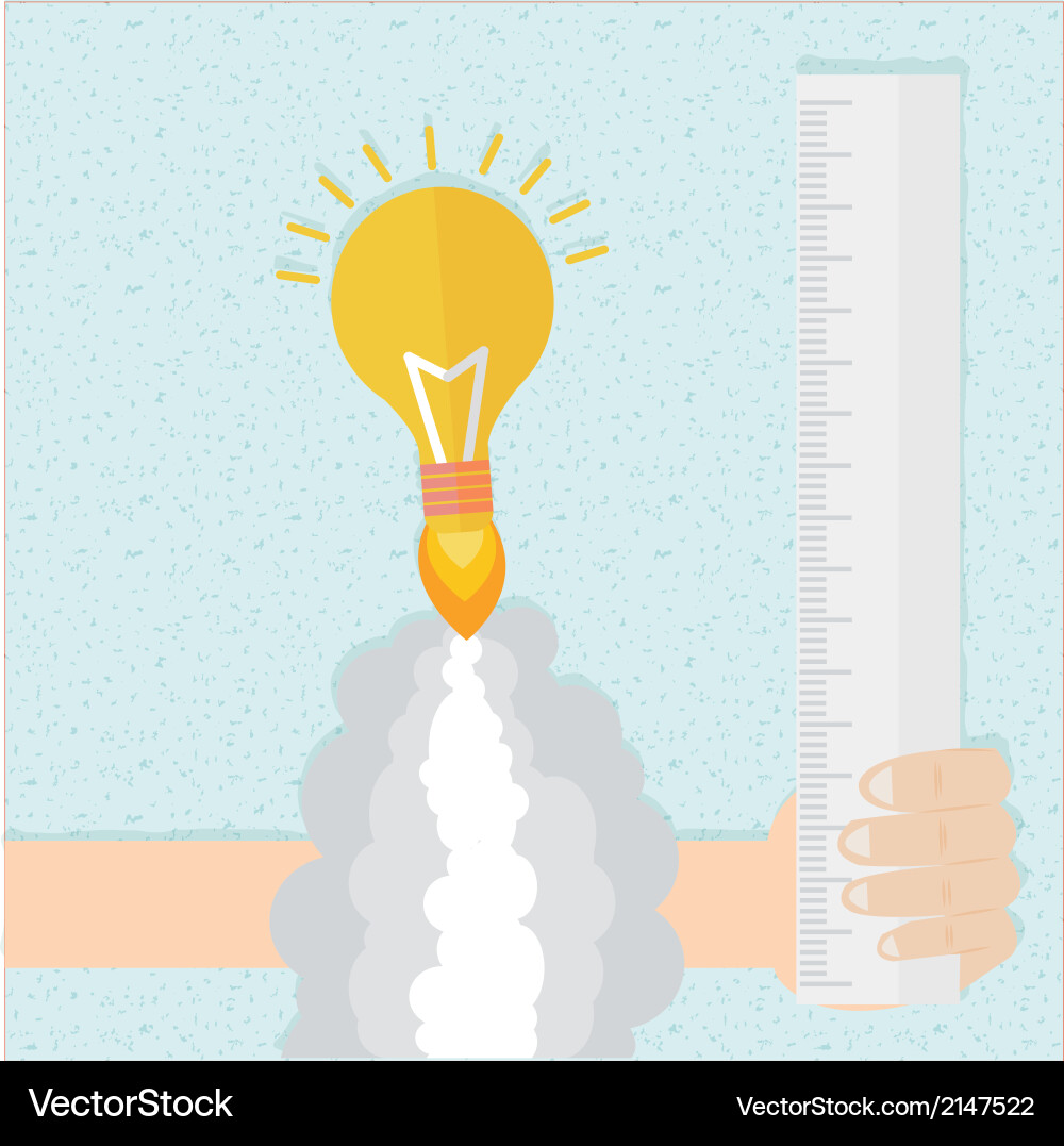 Idea rocket boot up vector image