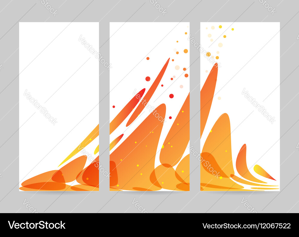 Orange abstract overflow set vector image