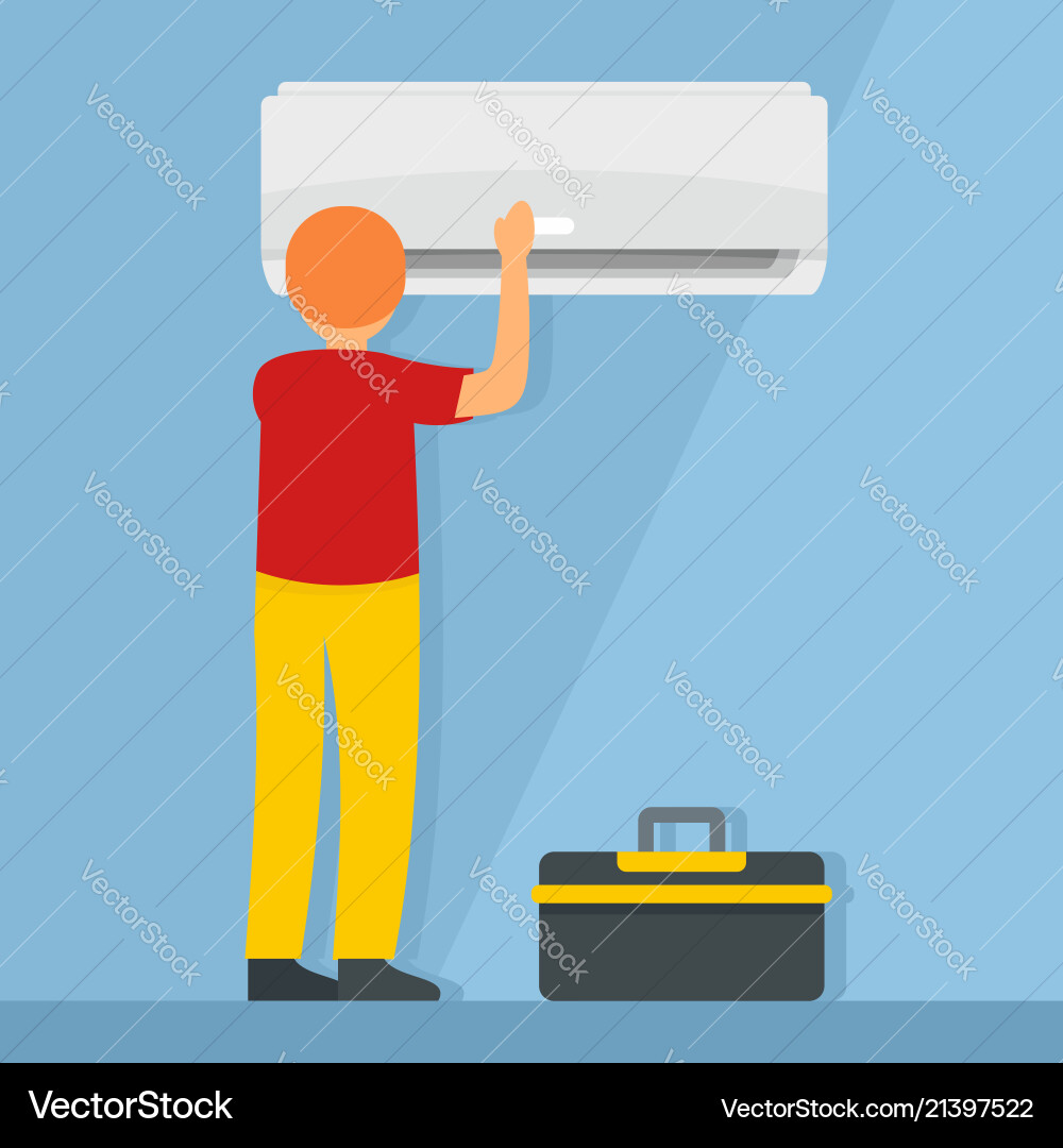 Wartung Conditioner Hintergrund flache Stil Wartung Conditioner Hintergrund flache Stil vektorbild