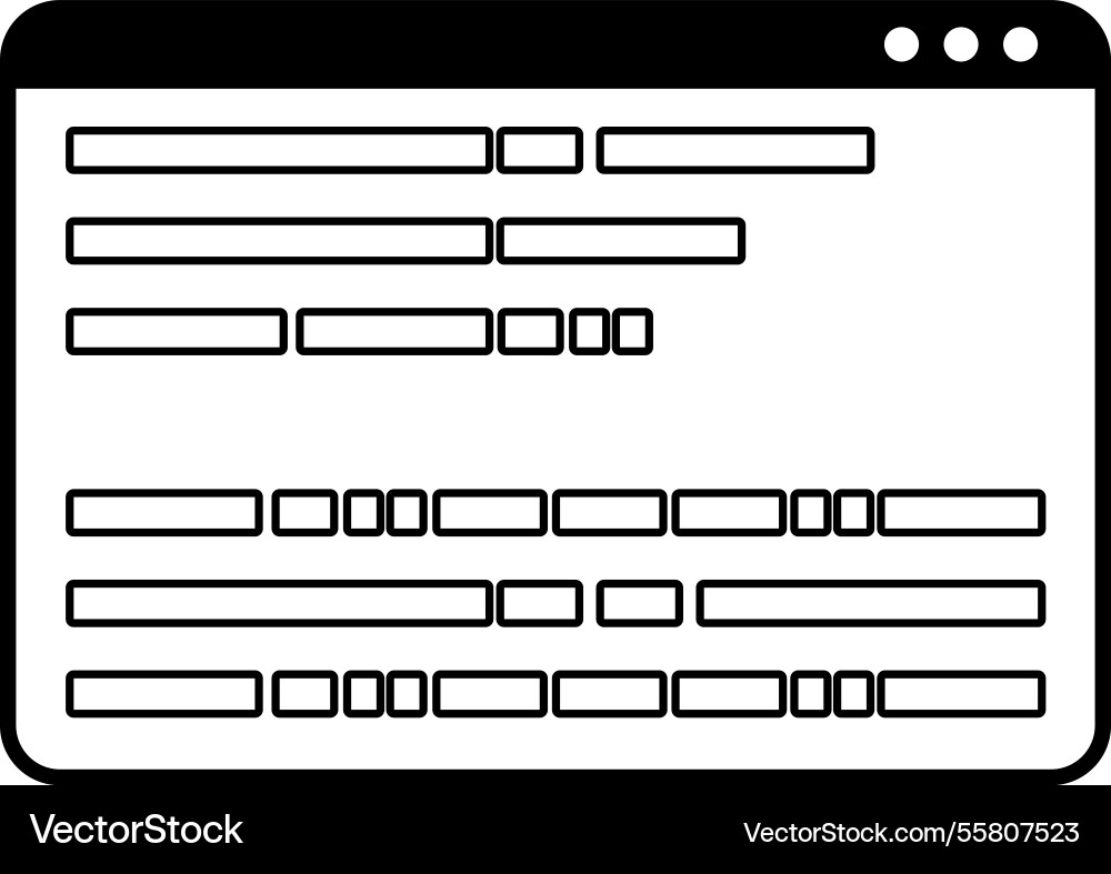 A computer screen with black background A computer screen with black background vector image