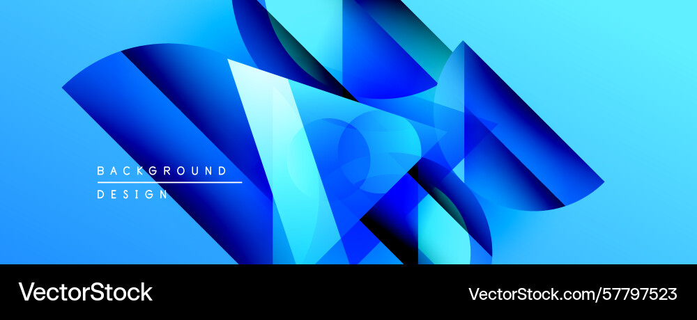 Abstract blue shapes create dynamic composition Vector Image