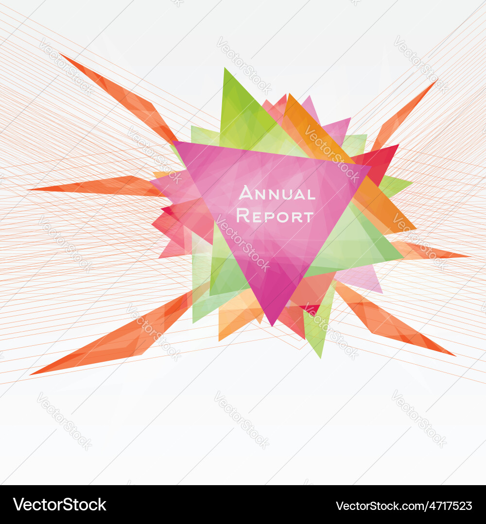 Background with triangles and lines annual report Vector Image