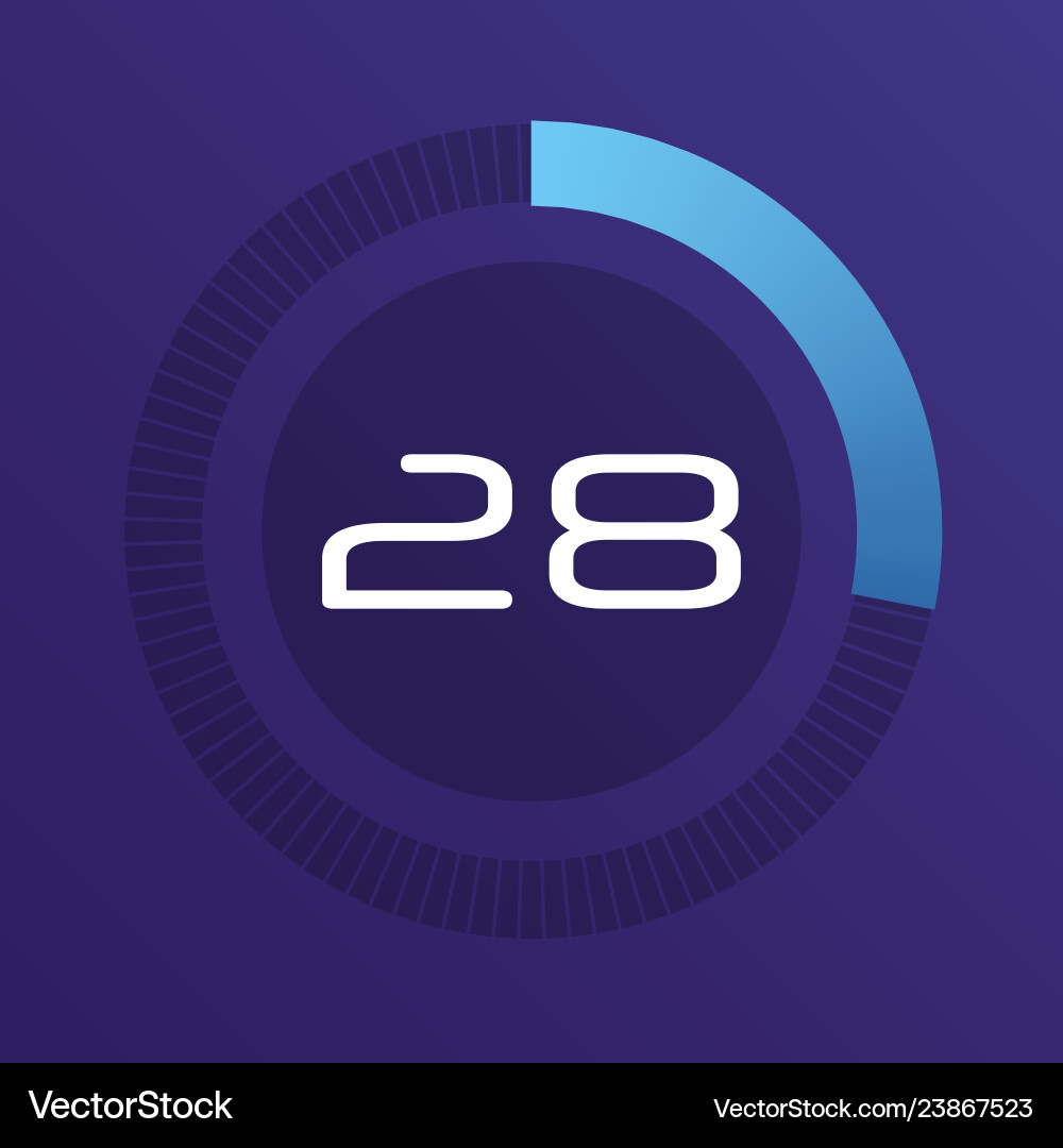 Circular interval timer Circular interval timer vector image
